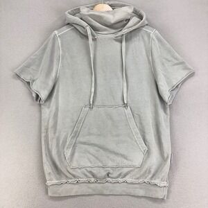 The Laundry Room Sweatshirt Womens XS Gray Short Sleeve‎ Hooded Oversized